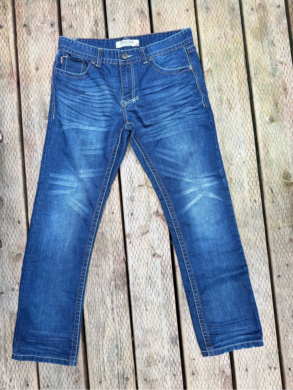 Women's Flare Denim Jeans in Faded Blue made in the USA